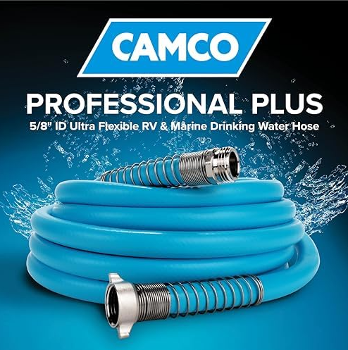 Camco EVOFlex Professional Plus RV Drinking Water Hose – 10 ft, 5/8” ID (22592)