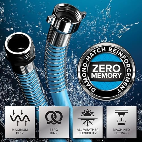 Camco EVOFlex Professional Plus RV Drinking Water Hose – 10 ft, 5/8” ID (22592)