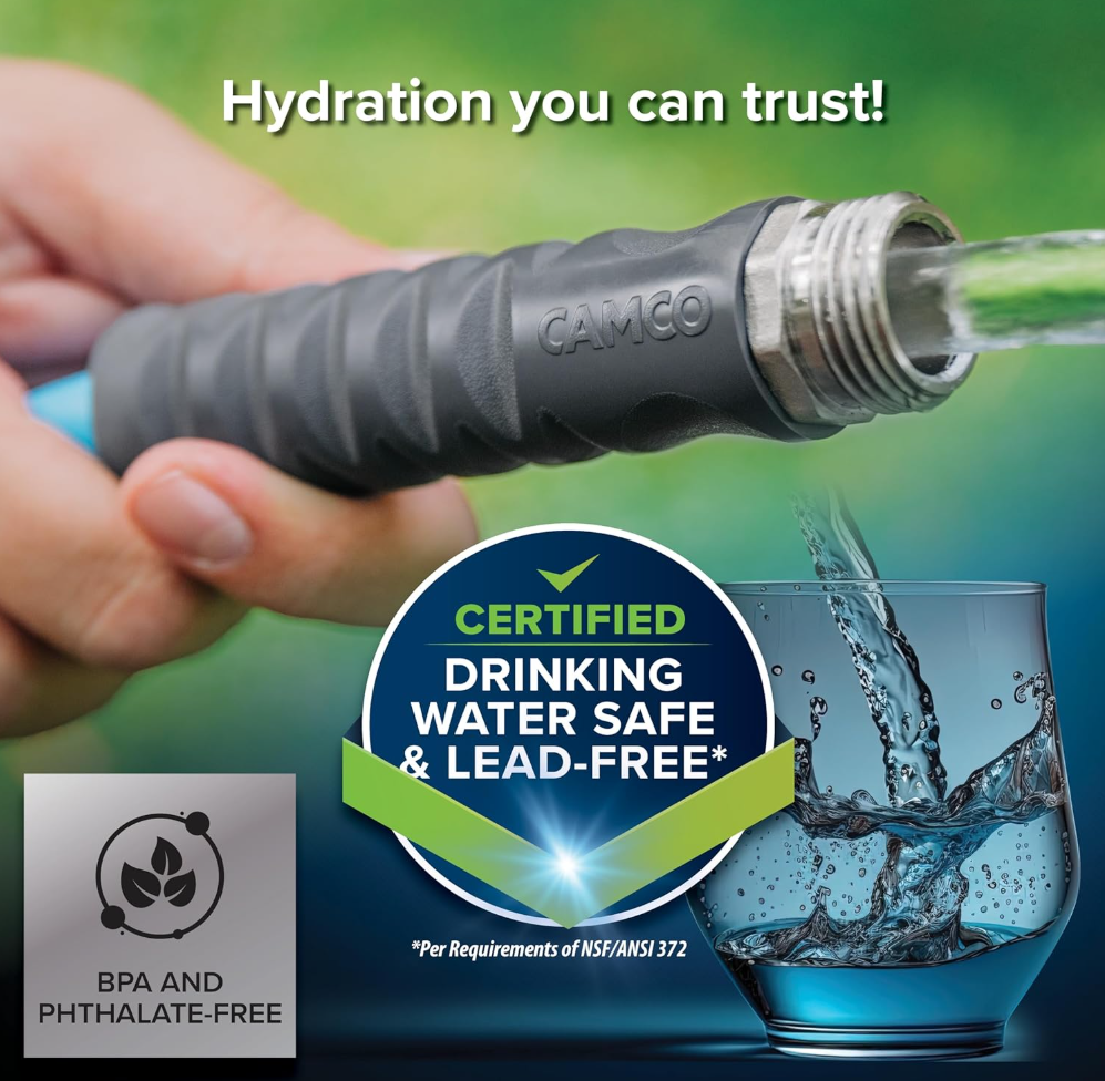 Camco EVOFlex Professional Plus RV Drinking Water Hose – 35 ft, 5/8” ID (22595)