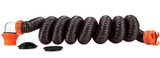 Camco RhinoFLEX 15-Ft RV Sewer Hose Kit with Clear Elbow & Removable 4-in-1 Adapter (39761)