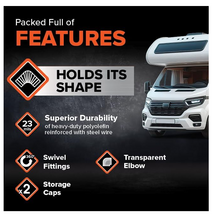 Load image into Gallery viewer, Camco RhinoFLEX 15-Ft RV Sewer Hose Kit with Clear Elbow &amp; Removable 4-in-1 Adapter (39761)