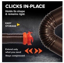 Load image into Gallery viewer, Camco RhinoFLEX 15-Ft RV Sewer Hose Kit with Clear Elbow &amp; Removable 4-in-1 Adapter (39761)