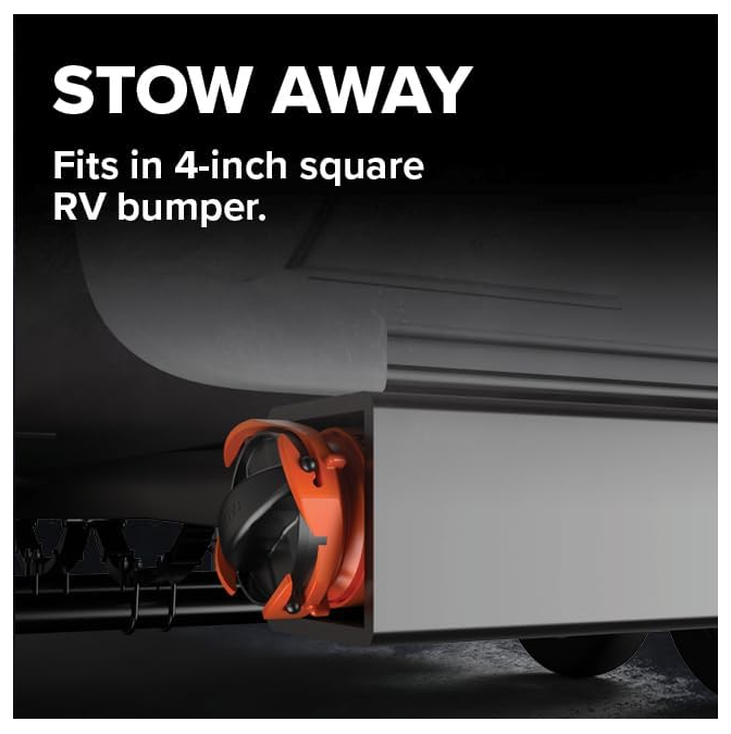 Camco RhinoFLEX 15-Ft RV Sewer Hose Kit with Clear Elbow & Removable 4-in-1 Adapter (39761)