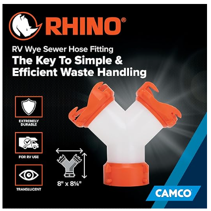 Camco RhinoFLEX RV Wye Sewer Hose Fitting (39812)
