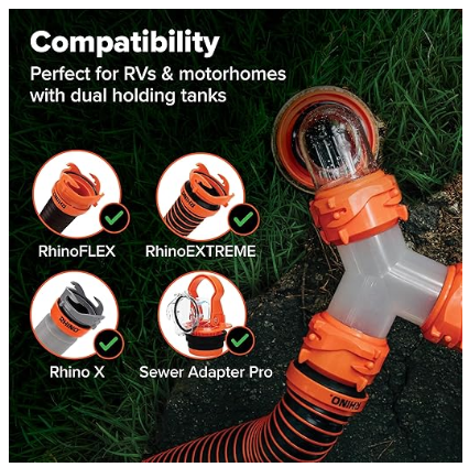 Camco RhinoFLEX RV Wye Sewer Hose Fitting (39812)