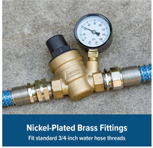 Load image into Gallery viewer, Camco Adjustable RV/Marine Brass Water Pressure Regulator (40058)