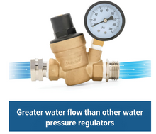 Load image into Gallery viewer, Camco Adjustable RV/Marine Brass Water Pressure Regulator (40058)