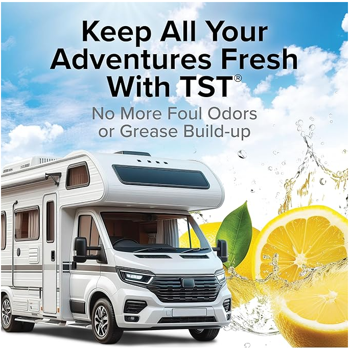 Camco TST RV Grey Water Odor Control, Fresh Lemon, 32 oz (40252)