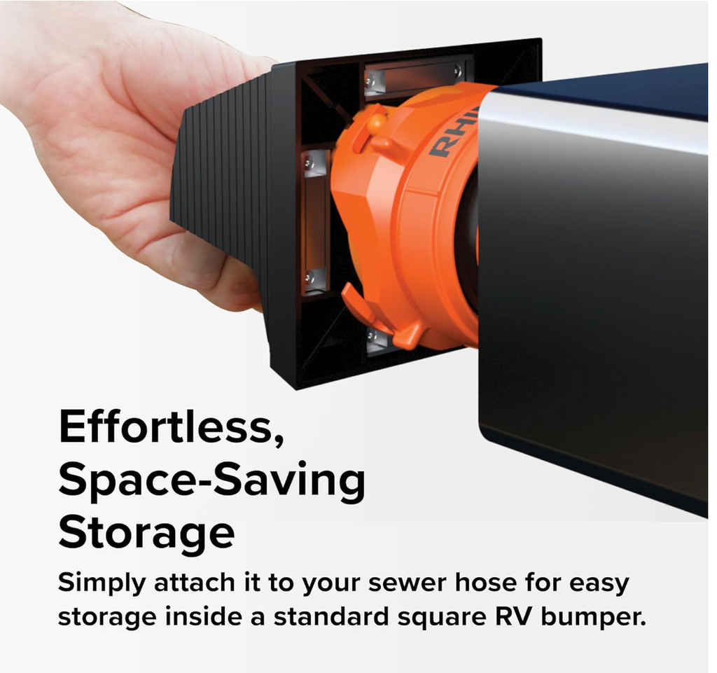 Camco RV Bumper Cap Solar Light – Motion-Activated, Fits 4" Square Bumpers (40332)