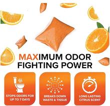Load image into Gallery viewer, Camco TST MAX RV Toilet Treatment Drop-INs, Orange Scent, 15-Pack (41189)