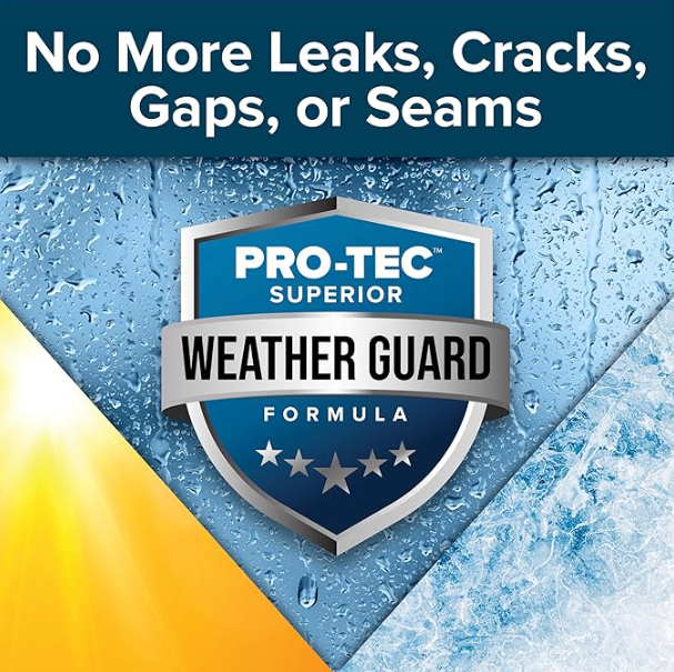 Camco Self-Leveling Camper/RV Roof Sealant, White, 10.1 fl oz (41464)