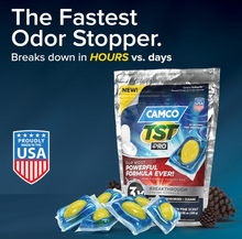 Load image into Gallery viewer, Camco TST PRO RV Toilet Treatment Drop-INs, Fresh Pine, 10-Pack (41770)
