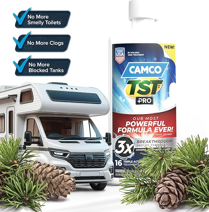 Camco TST PRO RV Toilet Treatment, Fresh Pine Scent, 32 oz (41771)