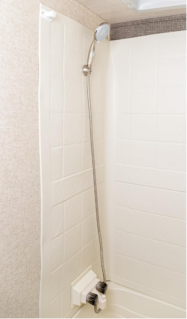 Camco Complete RV/Marine Shower Head Kit, 5 Spray Patterns, Brushed Nickel (43747)