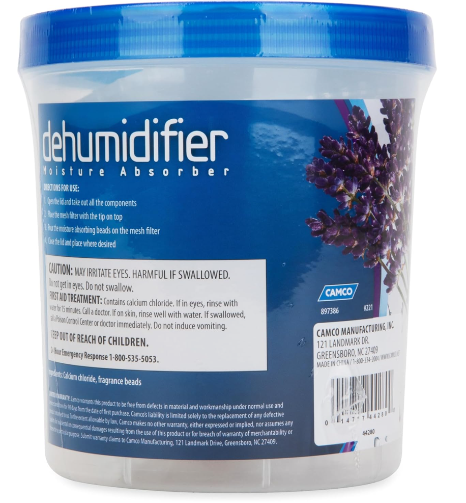 Camco Dehumidifier Moisture Absorber, Refillable (44280)