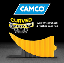 Load image into Gallery viewer, Camco Curved Trailer Aid with Wheel Chock &amp; Rubber Base Pad (44436)