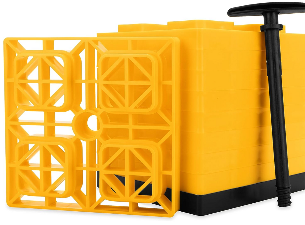 Camco FasTen Camper/RV Leveling Blocks, Yellow, 10-Pack (44512)