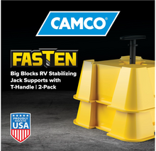 Load image into Gallery viewer, Camco FasTen RV Leveling High-Gain Base “Big Blocks”, 2-Pack (44539)