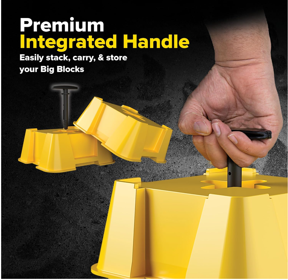 Camco FasTen RV Leveling High-Gain Base “Big Blocks”, 2-Pack (44539)