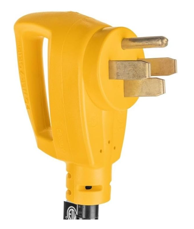 Camco PowerGrip Dogbone Electrical Adapter, 18" – 50A Male to 30A Female (55173)