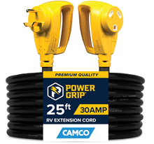 Load image into Gallery viewer, Camco PowerGrip 25-Ft 30 Amp RV Extension Cord – TT-30P to TT-30R (55191)