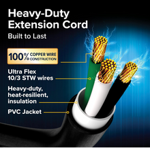 Load image into Gallery viewer, Camco PowerGrip 25-Ft 30 Amp RV Extension Cord – TT-30P to TT-30R (55191)