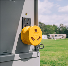 Load image into Gallery viewer, Camco Heavy Duty RV PowerGrip Adapter – 15A Male to 30A Female (55223)