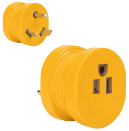 Camco PowerGrip 30A Male to 15A Female RV Electrical Adapter (55233)