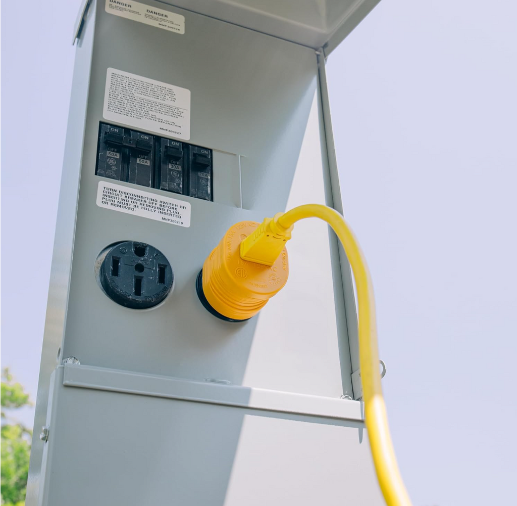 Camco PowerGrip 30A Male to 15A Female RV Electrical Adapter (55233)