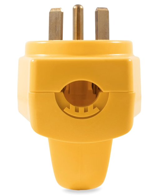 Camco 30A Male Replacement Plug with PowerGrip Handle, Clamshell (55245)