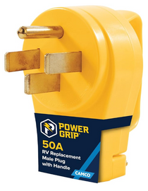 Camco PowerGrip 50 Amp Male Replacement Plug – NEMA 14-50P (55255)