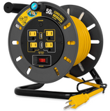 Camco 50-Ft 13 Amp RV Extension Cord Reel w/USB Ports (55291)