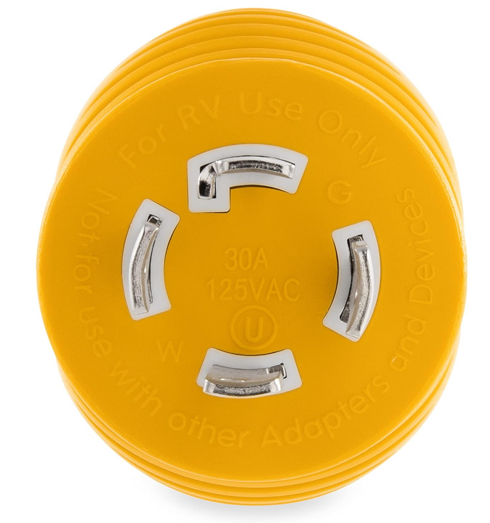 Camco PowerGrip 30 Amp 4-Prong Generator Adapter – L14-30P to TT-30R (55338)