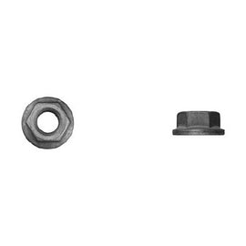 Black Finish Hex Flange Nuts 6-1.00mm Serrated 16mm Flange