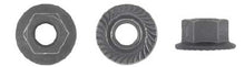 Load image into Gallery viewer, Black Hex Flange Nuts 8-1.25mm Screw Size