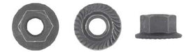 Black Hex Flange Nuts 8-1.25mm Screw Size