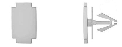 10 Pcs White Nylon Moulding Retainers 9mm Hole Size 16mm Stem Length