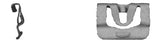 50 Pcs Silver Finish Reveal Moulding Clip 16mm Width 23mm Length