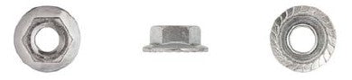 50 Pcs Zinc Serrated Class 10 Flange Nut - 6-1.00 mm 10mm Hex 14mm Flange