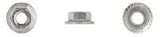 50 Pcs Zinc Serrated Class 10 Flange Nut - 6-1.00 mm 10mm Hex 14mm Flange