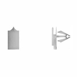 Main ST Collective 50 Pack White Nylon Moulding Clips | Auto Trim Retainers for Rocker Panel | 9mm Hole, 14mm Stem, 12x20mm Head | Fit for GM 10323057 | Body Panel & Car Trim Fasteners