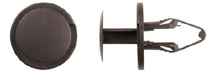 15 Pcs Black Nylon Push Type Ret - 10.5mm Hole 25mm 23mm Stem