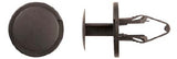 15 Pcs Black Nylon Push Type Ret - 10.5mm Hole 25mm 23mm Stem