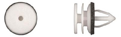 15 Pcs White Nylon Door Panel Ret - 9.5mm Hole Size 17mm Stem Length