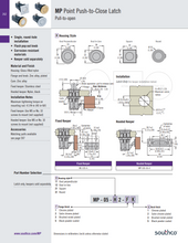 Load image into Gallery viewer, Southco MP-05-312-11 Point Push To Close Latch, Round Housing, Chrome Housing, Chrome Knob