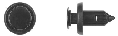 10 Pcs Black Nylon Bumper Push Ret - 10mm Hole Size 16mm Stem Lgth