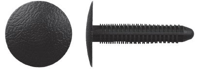25 Pcs Black Nylon Interior Trim Ret - 9/32" Hole Size 26mm Head O.D.