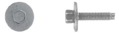 25 Pcs Black Hex Head Body Bolts - 6-1.00 x 28mm 8mm Hex