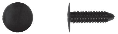 25 Pcs Black Nylon Shield Retainers - 5/16" Hole Size  1 1/16" Stem