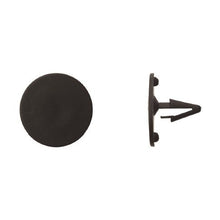 Load image into Gallery viewer, 50 Pcs Black Nylon Hood Insul Ret - 1/4&quot; Hole 1 3/16&quot; Hd 3/4&quot; Stem